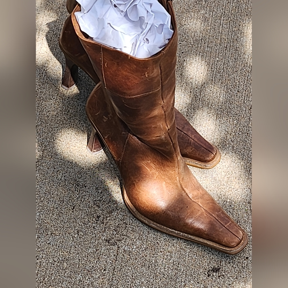 Brown Leather Ankle Boots